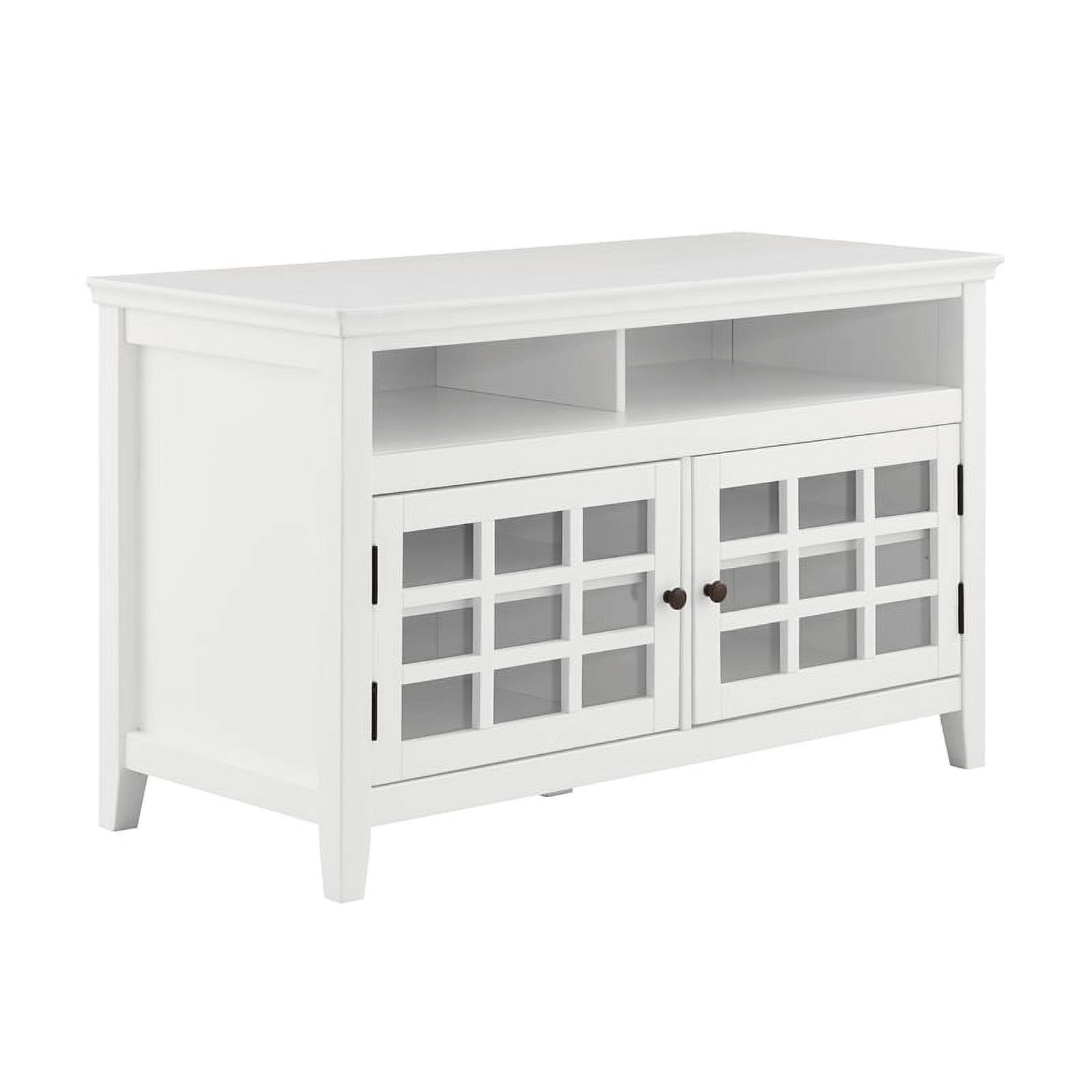 Riverbay Furniture 2-Door Wood Media Center in White