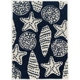 thumbnail image 1 of Riverbay Furniture 2' x 3' Hand Tufted Flotsom Rug in Navy and Ivory, 1 of 3