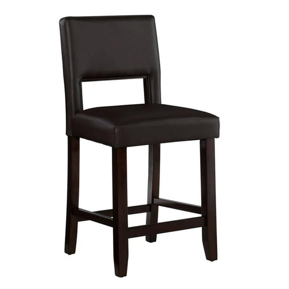 Riverbay Furniture 24" Contemporary Wood Counter Stool in Brown