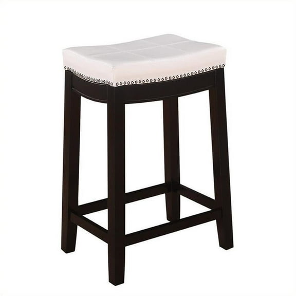 Riverbay Furniture 24" Transitional Wood Counter Stool in White