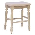 thumbnail image 1 of Riverbay Furniture 25" Transitional Wood/Fabric Backless Counter Stool in White, 1 of 9