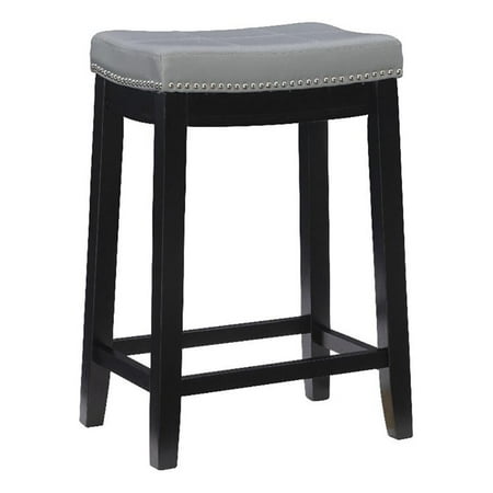 Riverbay Furniture 26" Transitional Wood Counter Stool in Gray
