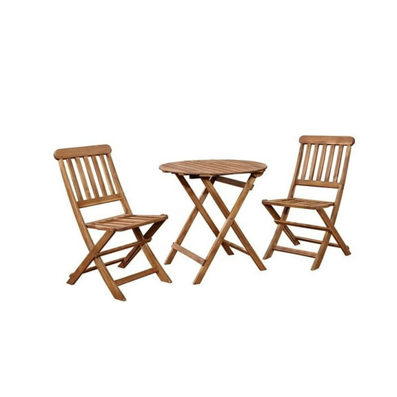 Riverbay Furniture 3 Piece Patio Bistro Set in Teak