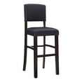 thumbnail image 1 of Riverbay Furniture 30" Faux Leather & Wood Bar Stool in Espresso/Brown, 1 of 10