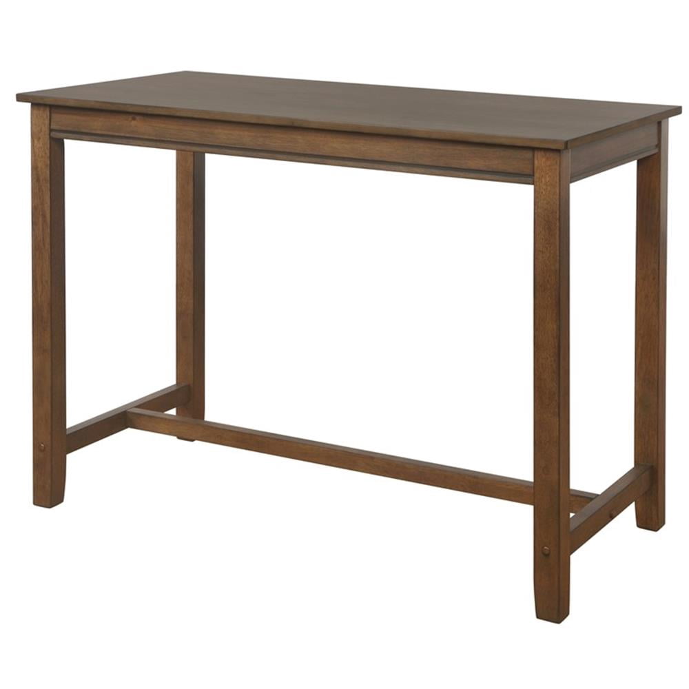 Riverbay Furniture 36" Wood Counter Height Pub Table in Rustic Brown ...