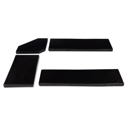 Riverbay Furniture 4-Piece Transitional Fabric Cushion Set in Black