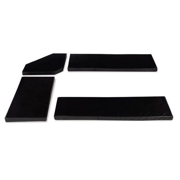 Riverbay Furniture 4-Piece Transitional Fabric Cushion Set in Black