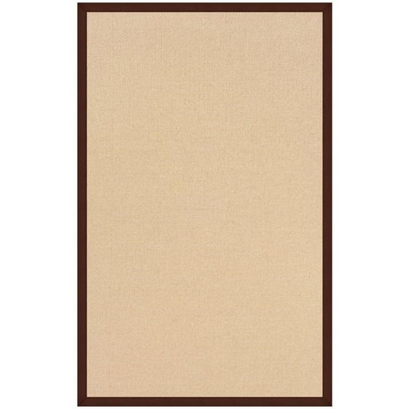 Riverbay Furniture 4' x 6' Transitional Wool Rug in Natural and Brown