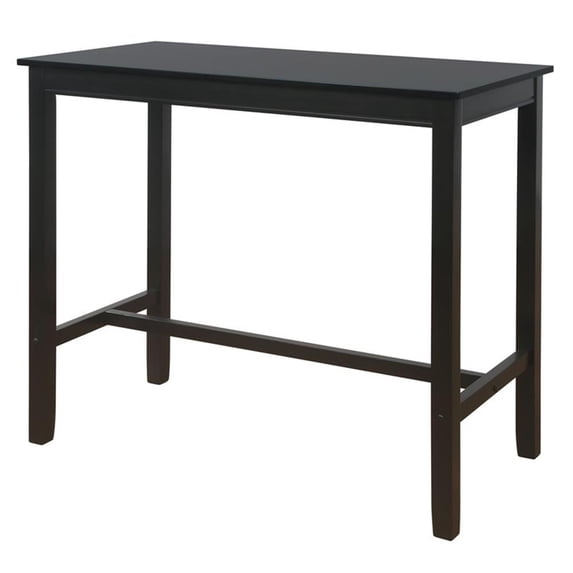 Riverbay Furniture 42" Wood Bar Height Pub Table in Black
