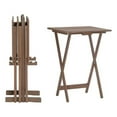 thumbnail image 1 of Riverbay Furniture 5-Piece Transitional Wood Tray Table Set in Gray, 1 of 15