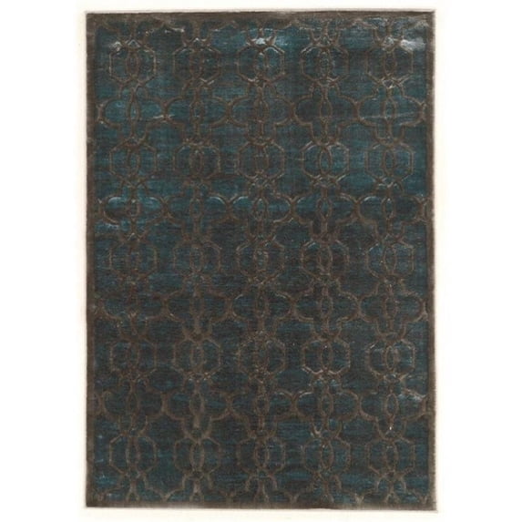Riverbay Furniture 5' x 7'6" Rug in Blue and Cream