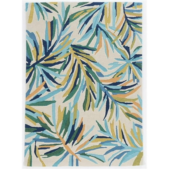 Riverbay Furniture 5' x 7' Hand Tufted Pike Rug in Ivory and Green