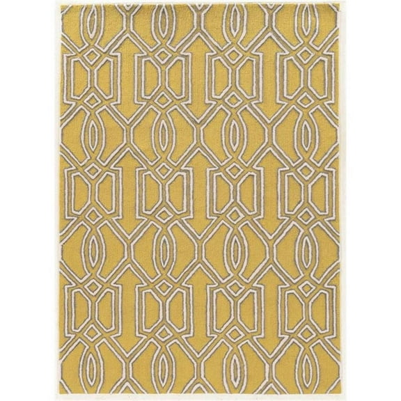 Riverbay Furniture 5' x 7' Hand Tufted Rug in Cream and Yellow