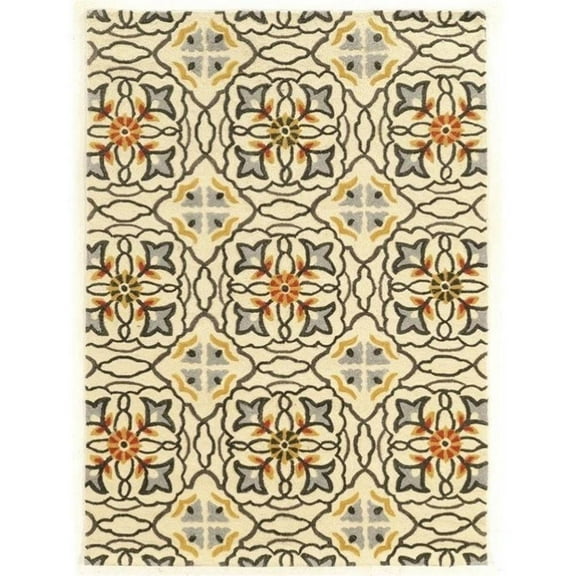 Riverbay Furniture 5' x 7' Hand Tufted Rug in Ivory