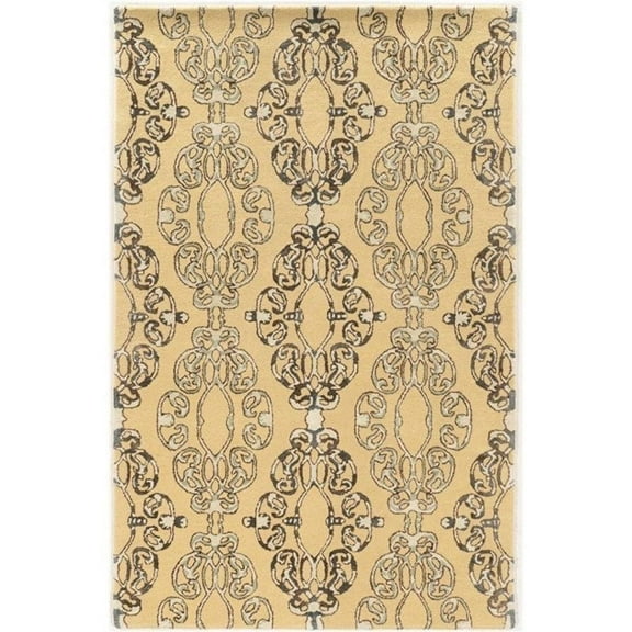 Riverbay Furniture 5' x 8' Hand Tufted Rug in Cream and Blue