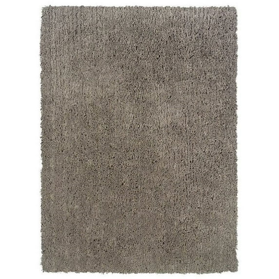 Riverbay Furniture 8' x 10' Hand Tufted Shag Rug in Gray
