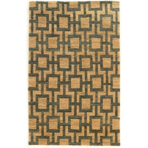 Riverbay Furniture 8' x 11' Hand Knotted Rug in Beige and Russet