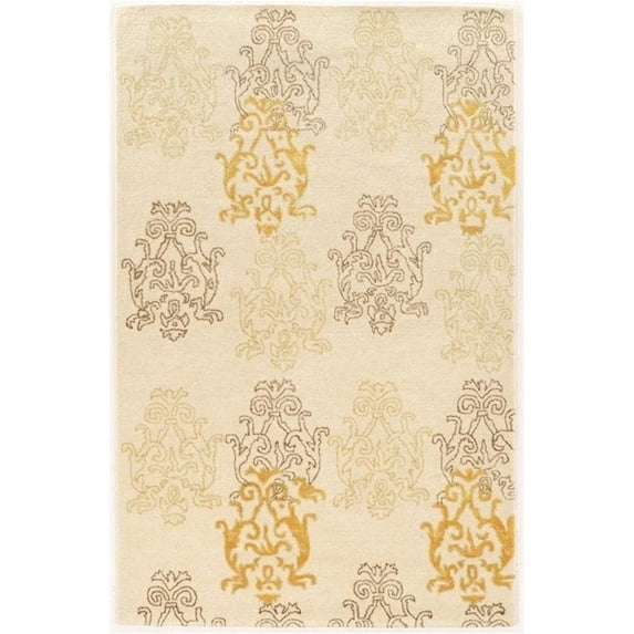 Riverbay Furniture 8' x 11' Hand Tufted Rug in Ivory and Gold