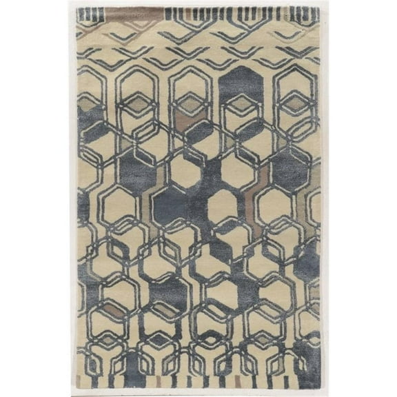 Riverbay Furniture 8' x 11' Hand Tufted Rug in Light Blue and Ivory