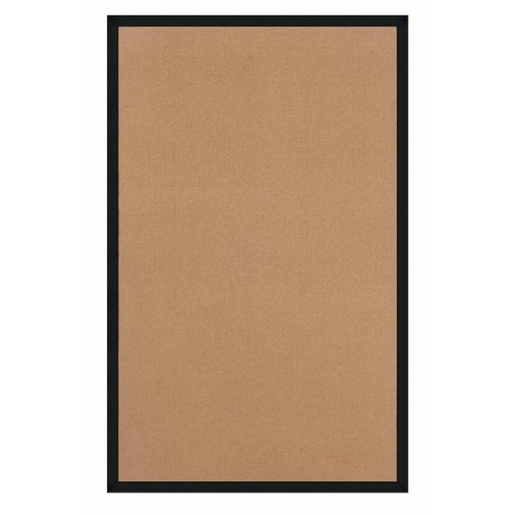 Riverbay Furniture Machine Tufted Wool 8'9"x12' Rug in Cork Brown and Black