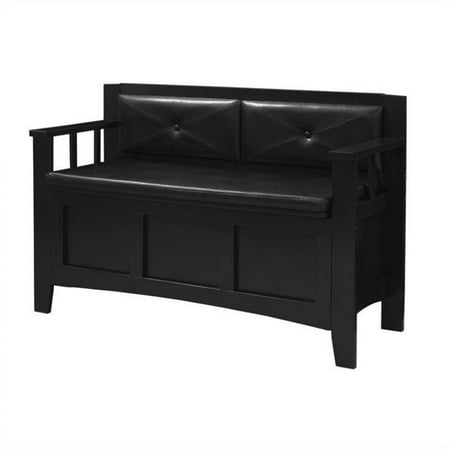 Riverbay Furniture Padded Bench in Black Finish