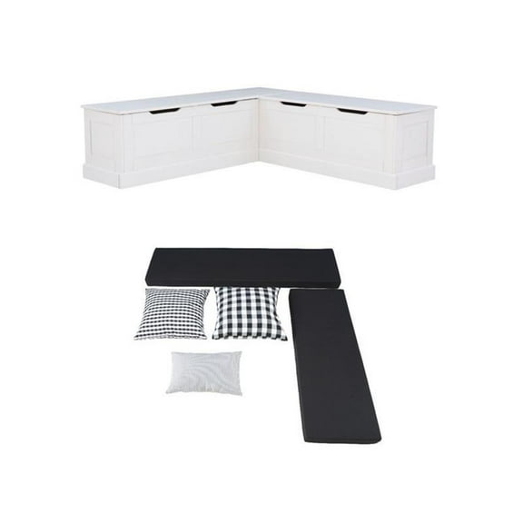 Riverbay Furniture Set of a Backless Breakfast Nook and 5 Piece Cushion/Pillow