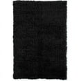 thumbnail image 1 of Riverbay Furniture Transitional Flokati Hand Woven Wool 4'x6' Rug in Black, 1 of 2