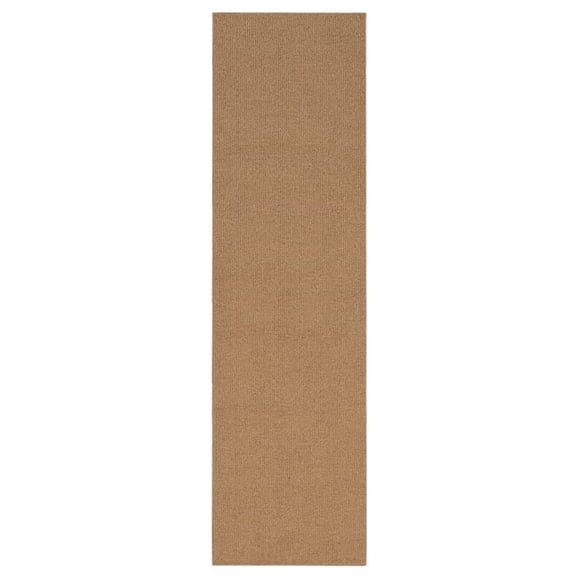 Riverbay Furniture Transitional Hand Tufted Wool 2'x8' Rug in Cork Brown