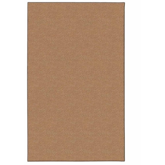 Riverbay Furniture Transitional Hand Tufted Wool 4'x5'7" Rug in Cork Brown