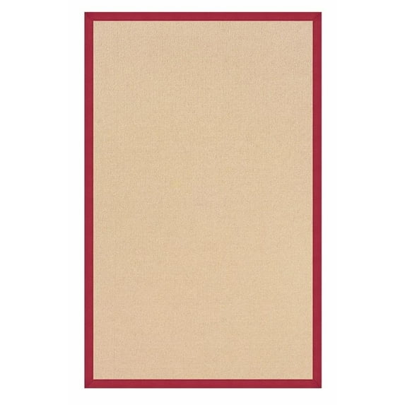 Riverbay Furniture Transitional Machine Tufted Wool 8'x11' Rug in Red