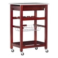 thumbnail image 1 of Riverbay Furniture Transitional Wood/Granite Top Kitchen Cart in Wenge Espresso, 1 of 14