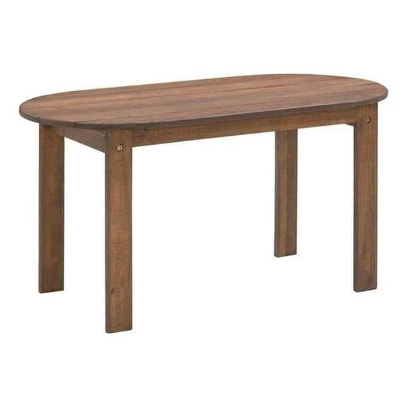 Riverbay Furniture Transitional Wood Outdoor Coffee Table in Brown