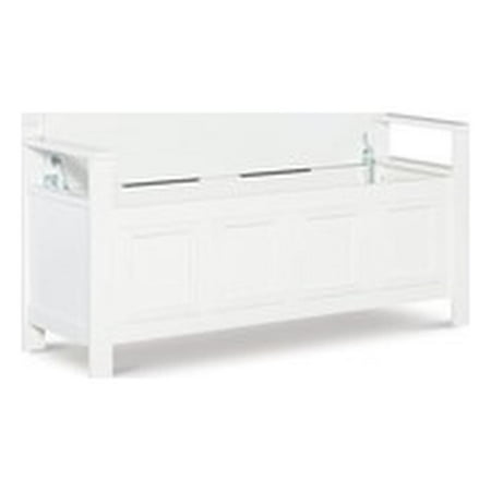 Riverbay Furniture Transitional Wood Storage Bench in White Finish
