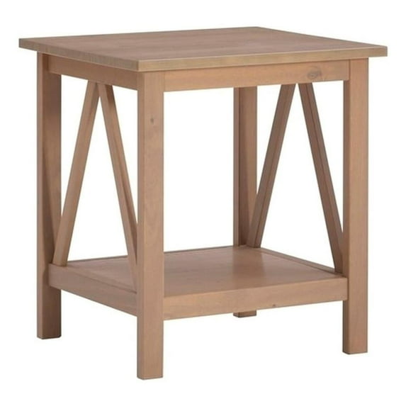 riverbay furniture end table in rustic gray