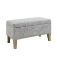thumbnail image 1 of Riverbay Furniture Wood Upholstered Storage Ottoman in Stone Gray, 1 of 17