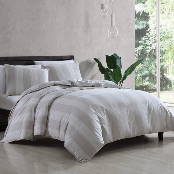 Riverbrook Home 3 Piece Comforter Set, King, Tan/Ivory, Heron,Polyfill, Adult