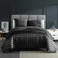 thumbnail image 1 of Riverbrook Home 3 Piece Quilt Set, Queen, Graphite, Lyndon, Polyfill, Adult, 1 of 8