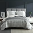 thumbnail image 1 of Riverbrook Home 3 Piece Quilt Set, Queen, Silver, Lyndon, Polyfill, Adult, 1 of 7