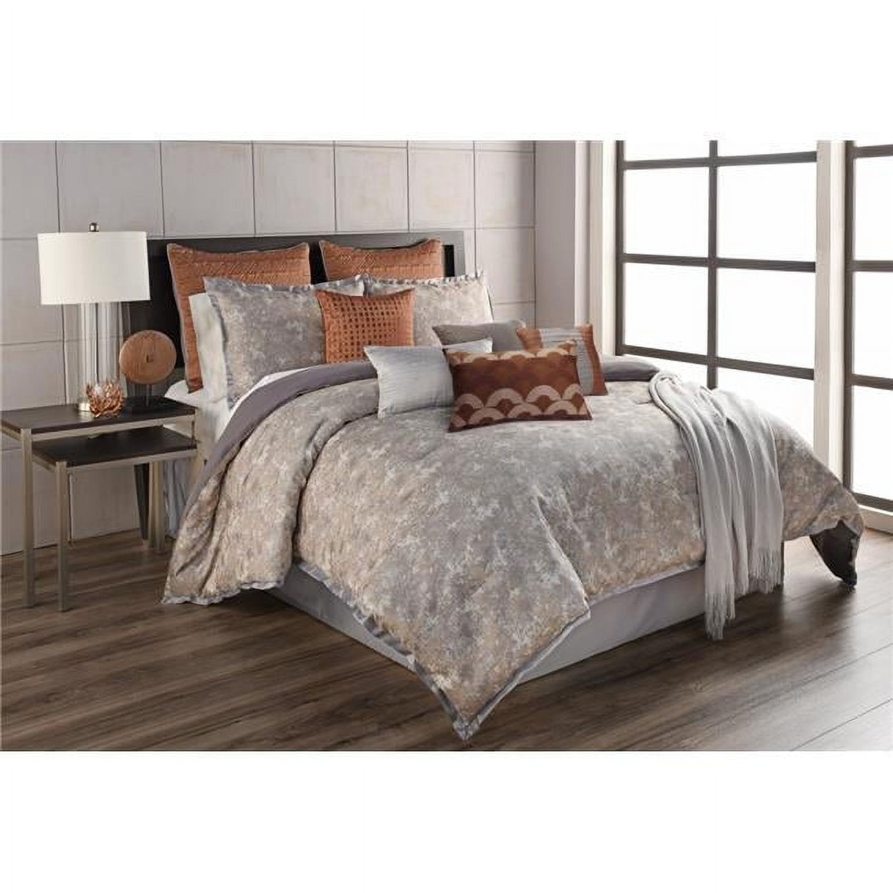 Aileen Gray and Spice Polyester King Comforter Set