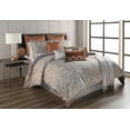 thumbnail image 1 of Riverbrook Home Aileen Gray/Spice Jacquard 12 pc Queen Comforter Set, Adult, 1 of 5