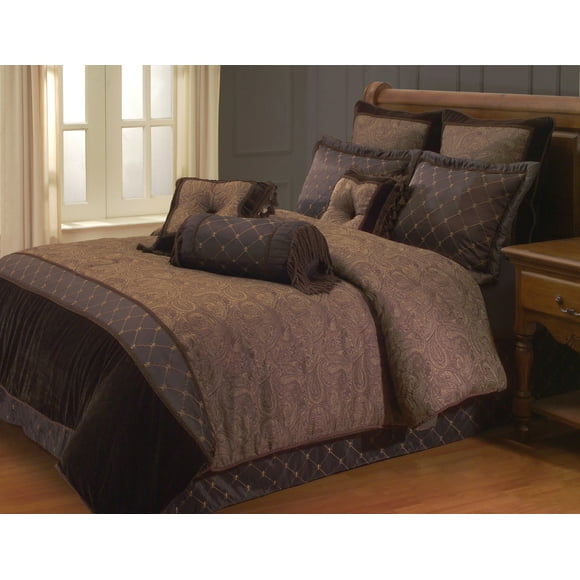 Riverbrook Home Buta Brown Paisley 10 Pc King Comforter Set, Adult