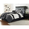 thumbnail image 1 of Riverbrook Home Elsie 7-Pieces Comforter Set, King,Black/Gray,King, 1 of 5