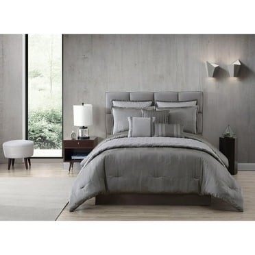 Riverbrook Home Gilmore Grey 10-piece Comforter Set Queen, Jacquard, Adult
