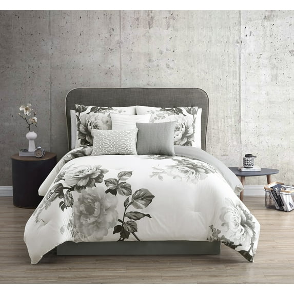 Riverbrook Home Ridgely Black 100 Percent Cotton 7 Piece Comforter Set Queen