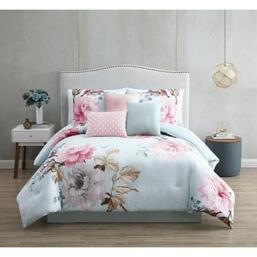 Riverbrook Home Ridgely Blush 100 Percent Cotton 7 Piece Comforter Set Queen