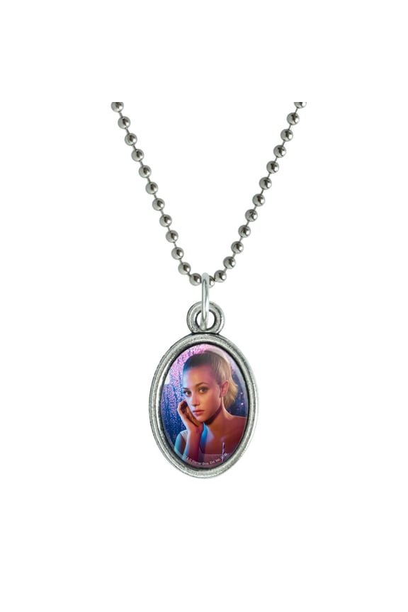 Riverdale Betty Character Antiqued Oval Charm Pendant with Chain