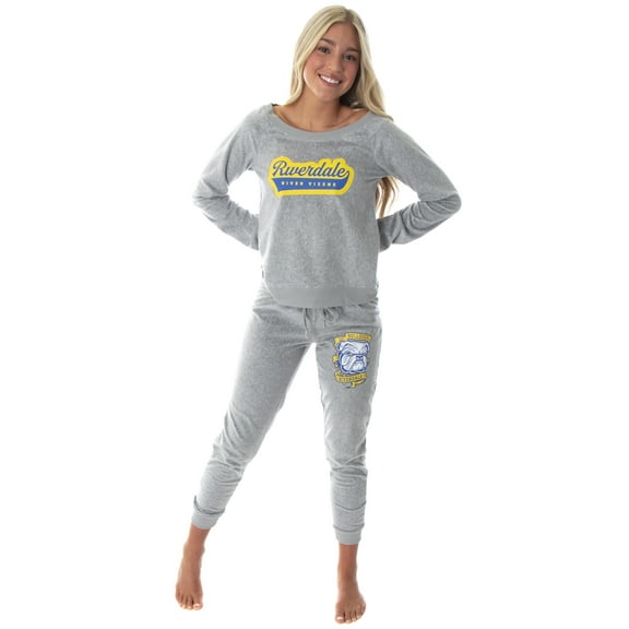 Riverdale High River Vixens Juniors' Go Bulldogs Jogger Pajama Set