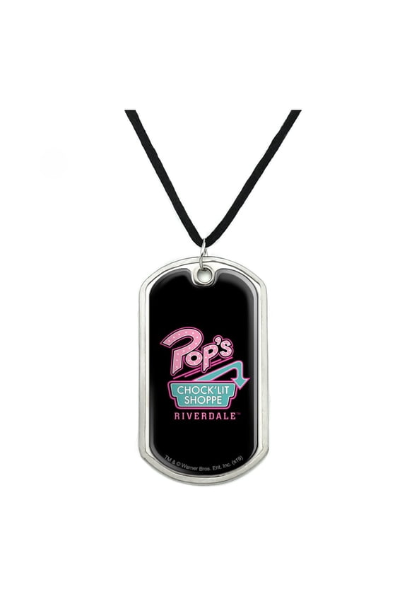 Riverdale Pops Chock'lit Shoppe Military Dog Tag Pendant Necklace with Cord