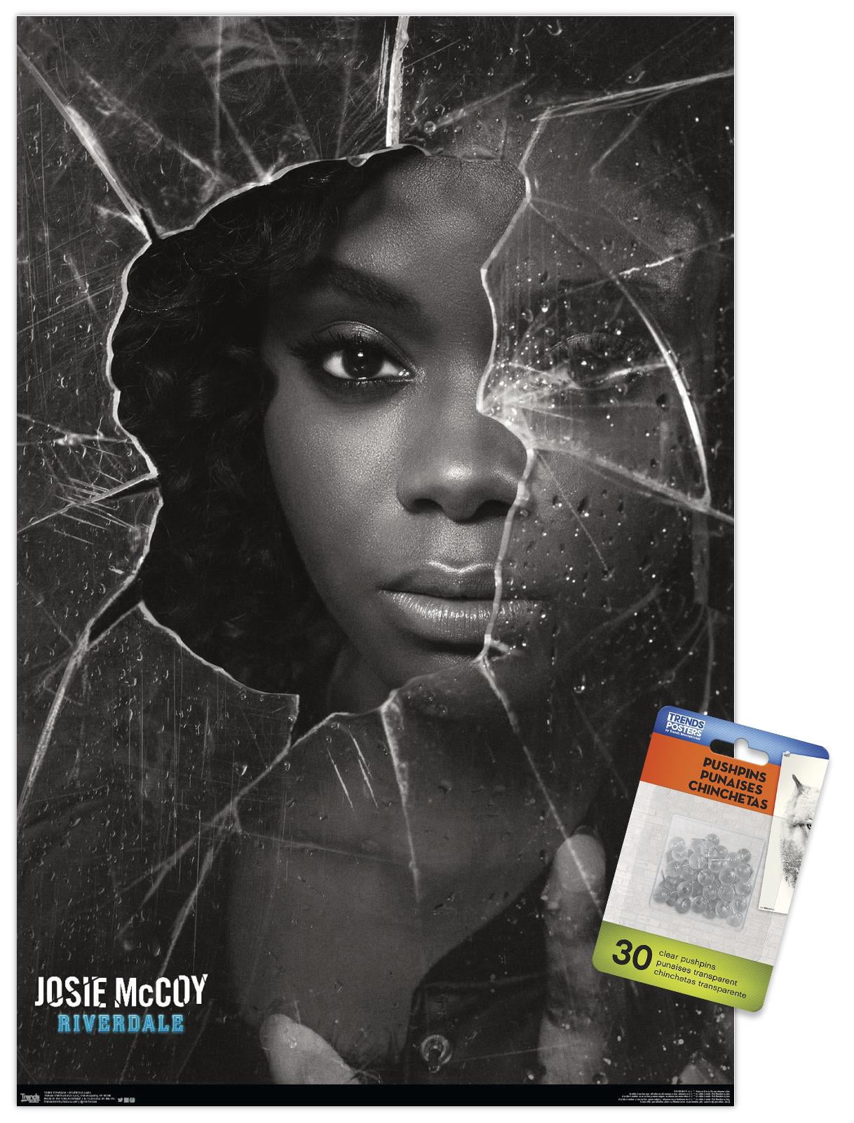 Riverdale - Shattered Josie Wall Poster with Push Pins, 14.725" x 22.375"