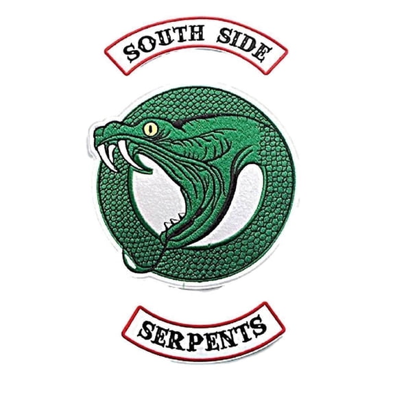 Riverdale South Side Serpents 3 Piece Jacket Iron On Patch Set